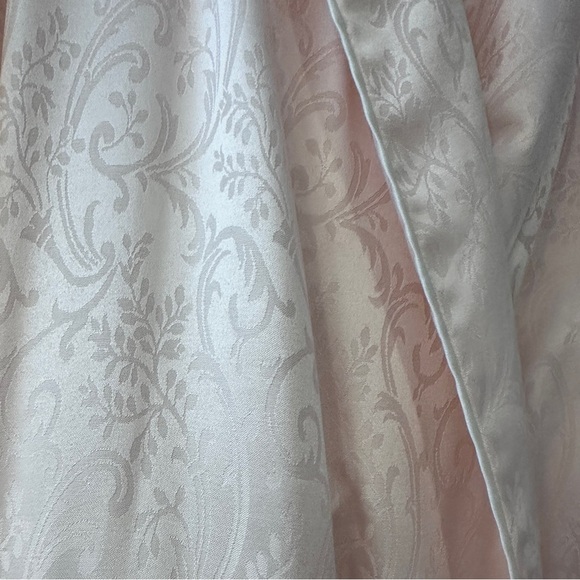 Oscar de la Renta L Pink Label Robe & Nightgown Set Satin Floral Jacquard - Picture 3 of 13